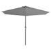 Parasol de balcon et mât en aluminium Anthracite 300x150cm Demi - Photo n°3