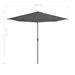 Parasol de balcon et mât en aluminium Anthracite 300x150cm Demi - Photo n°8