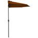 Parasol de balcon et mât en aluminium Terre cuite 300x150x253cm - Photo n°4