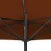 Parasol de balcon et mât en aluminium Terre cuite 300x150x253cm - Photo n°6