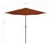 Parasol de balcon et mât en aluminium Terre cuite 300x150x253cm - Photo n°8