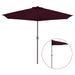 Parasol de balcon mât en aluminium Bordeaux 300x150x253 cm Demi - Photo n°1