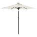 Parasol de jardin avec LED et mât en acier blanc 225x225x212 cm - Photo n°2