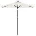 Parasol de jardin avec LED et mât en acier blanc 225x225x212 cm - Photo n°4