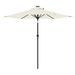 Parasol de jardin avec LED et mât en acier blanc 225x225x212 cm - Photo n°5