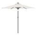 Parasol de jardin avec LED et mât en acier blanc 225x225x212 cm - Photo n°6