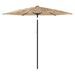 Parasol de jardin avec LED et mât en acier marron 223x223x231cm - Photo n°2