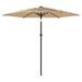 Parasol de jardin avec LED et mât en acier marron 223x223x231cm - Photo n°5