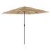 Parasol de jardin avec LED et mât en acier marron 248x248x248cm - Photo n°2