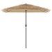 Parasol de jardin avec LED et mât en acier marron 248x248x248cm - Photo n°4