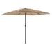 Parasol de jardin avec LED et mât en acier marron 248x248x248cm - Photo n°5