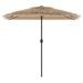 Parasol de jardin avec LED et mât en acier marron 248x248x248cm - Photo n°6