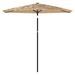 Parasol de jardin avec LED et mât en acier marron 268x268x226cm - Photo n°4