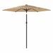 Parasol de jardin avec LED et mât en acier marron 268x268x226cm - Photo n°5