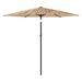 Parasol de jardin avec LED et mât en acier marron 268x268x226cm - Photo n°6