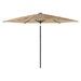 Parasol de jardin avec LED et mât en acier marron 288x288x225cm - Photo n°2