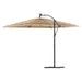 Parasol de jardin avec LED et mât en acier marron 290x290x238cm - Photo n°6