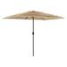 Parasol de jardin avec LED et mât en acier marron 300x200x250cm - Photo n°2