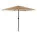 Parasol de jardin avec LED et mât en acier marron 300x200x250cm - Photo n°4