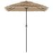 Parasol de jardin avec LED et mât en acier marron 300x200x250cm - Photo n°5