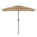 Parasol de jardin avec LED et mât en acier marron 300x200x250cm - Photo n°6