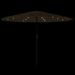 Parasol de jardin avec LED et mât en acier marron 324x324x247cm - Photo n°8