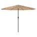 Parasol de jardin avec LED et mât en acier marron 388x388x248cm - Photo n°6