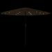 Parasol de jardin avec LED et mât en acier marron 388x388x248cm - Photo n°8