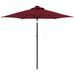 Parasol de jardin avec LED mât en acier bordeaux 225x225x212 cm - Photo n°2