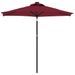 Parasol de jardin avec LED mât en acier bordeaux 225x225x212 cm - Photo n°4