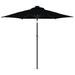 Parasol de jardin avec LED mât en acier noir 225x225x212 cm - Photo n°2