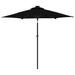 Parasol de jardin avec LED mât en acier noir 225x225x212 cm - Photo n°6