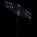 Parasol de jardin avec LED mât en acier noir 225x225x212 cm - Photo n°8