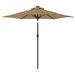 Parasol de jardin avec LED mât en acier taupe 225x225x212 cm - Photo n°5