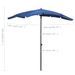 Parasol de jardin avec mât 200x130 cm Bleu azuré - Photo n°6