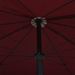 Parasol de jardin avec mât 200x130 cm Rouge bordeaux - Photo n°2