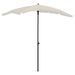 Parasol de jardin avec mât 200x130 cm Sable - Photo n°1