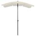 Parasol de jardin avec mât 200x130 cm Sable - Photo n°3