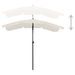 Parasol de jardin avec mât 200x130 cm Sable - Photo n°4