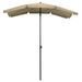 Parasol de jardin avec mât 200x130 cm Taupe - Photo n°3