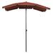 Parasol de jardin avec mât 200x130 cm Terre cuite - Photo n°3