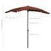 Parasol de jardin avec mât 200x130 cm Terre cuite - Photo n°6