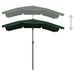 Parasol de jardin avec mât 200x130 cm Vert - Photo n°5