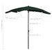 Parasol de jardin avec mât 200x130 cm Vert - Photo n°6