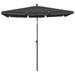 Parasol de jardin avec mât 210x140 cm Anthracite - Photo n°3