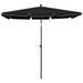 Parasol de jardin avec mât 210x140 cm Noir - Photo n°3