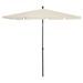 Parasol de jardin avec mât 210x140 cm Sable - Photo n°1