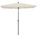 Parasol de jardin avec mât 210x140 cm Sable - Photo n°3