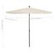 Parasol de jardin avec mât 210x140 cm Sable - Photo n°6