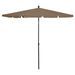 Parasol de jardin avec mât 210x140 cm Taupe - Photo n°1